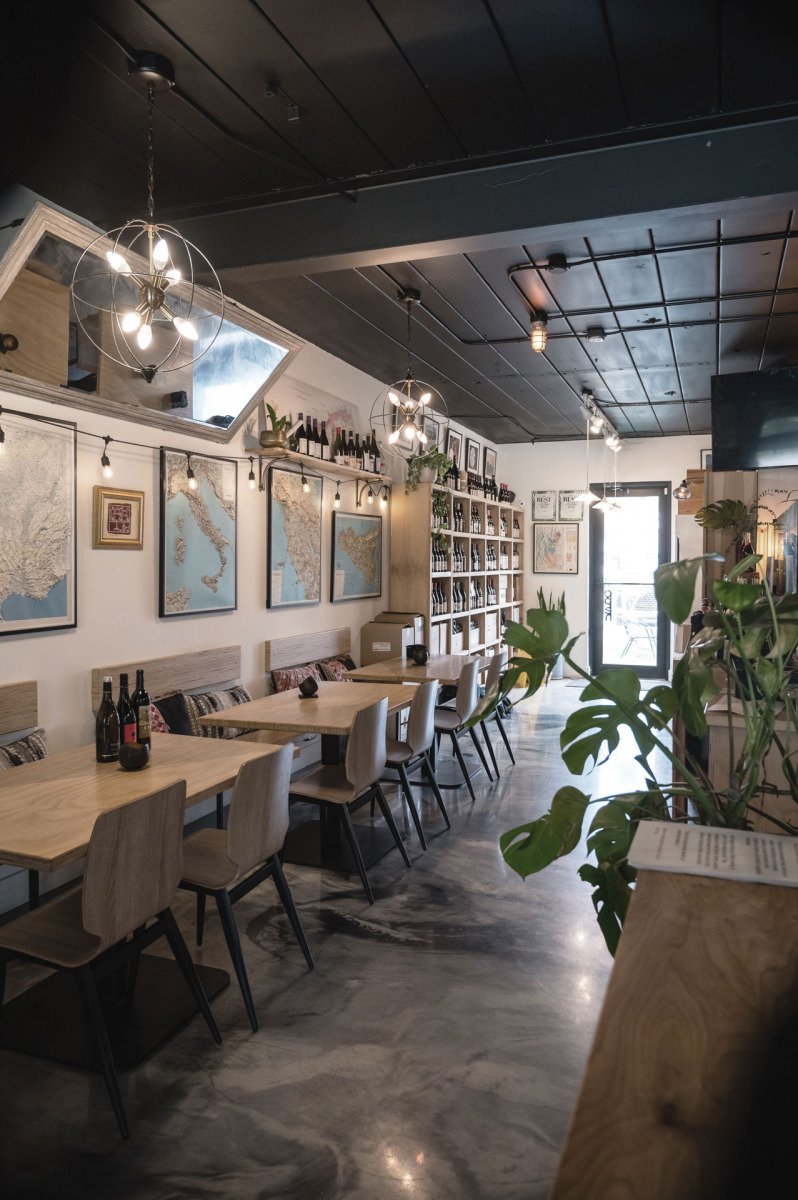 Interior of Nat Nat wine bar