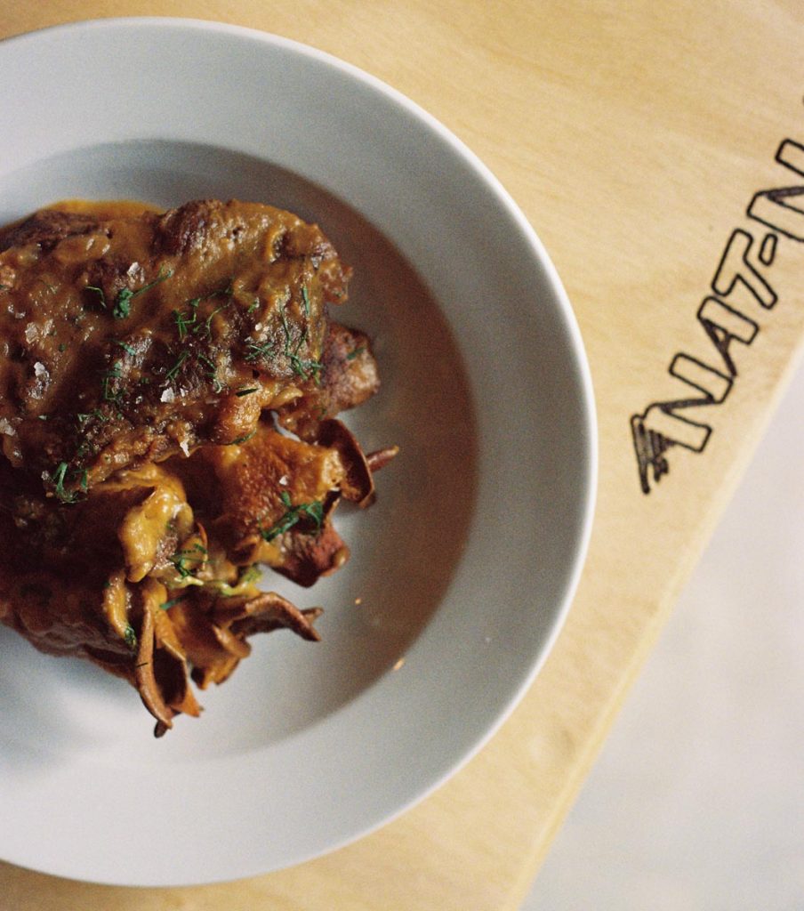 Braised beef with mushrooms