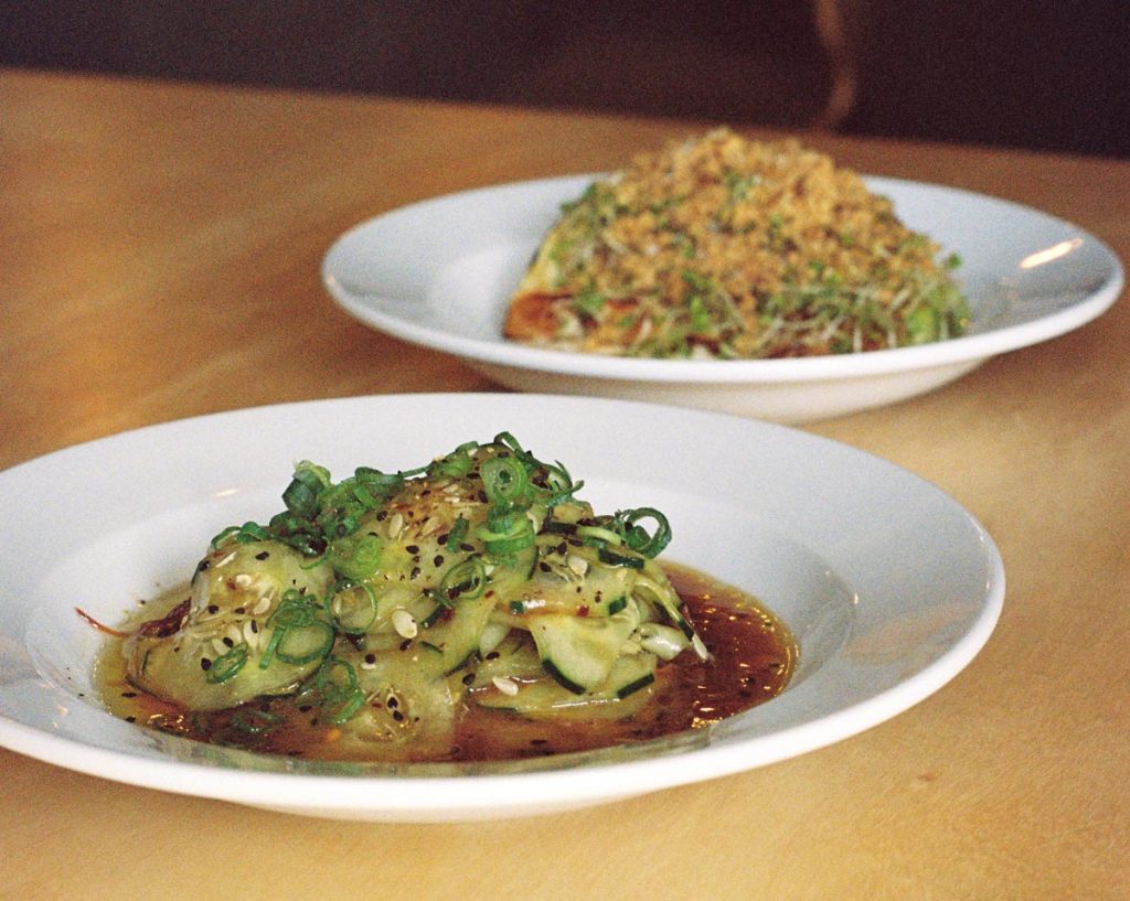 Smashed kyuri Japanese cucumbers